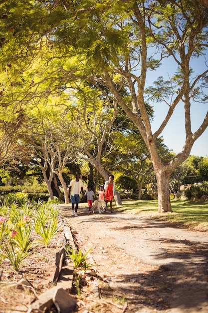 Family walking together