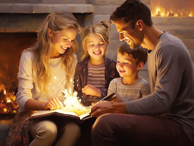 Family Warm Moments Description Create works of art that depict moments of family warmth