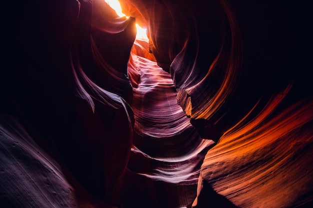 Foto famous antelope canyon near page arizona