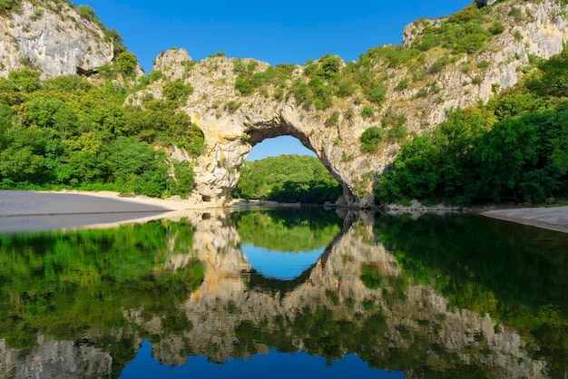 famous arch at vallonpontd'arc ardeche france
