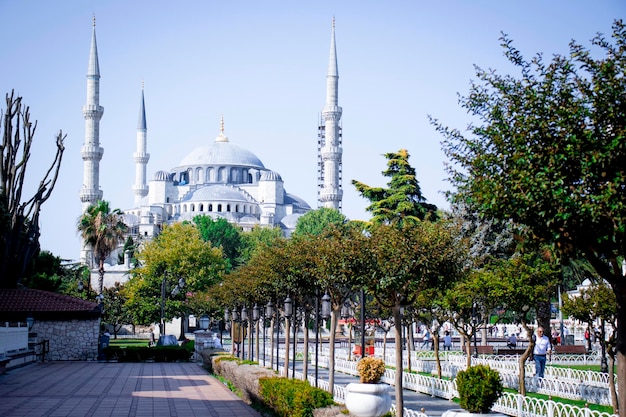 Знаменитая голубая мечеть в Стамбуле