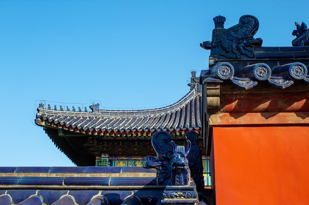 Famous blue roofs of Temple of Heaven here blue is the color of heaven