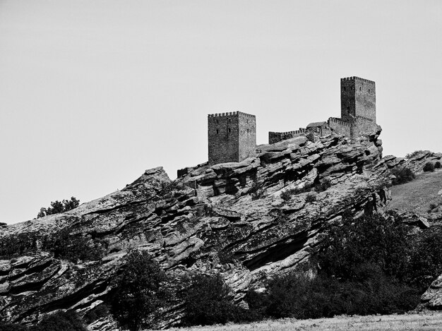 Famous castle of Zafra in Guadalajara Spain