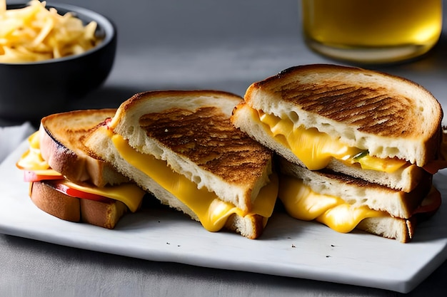 The famous and delicious grilled cheese sandwich