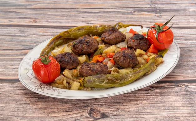 The famous dish of the Southeast Anatolian region sogurme kebab