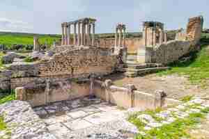 Photo the famous dougga archaeological site in tunisia africa