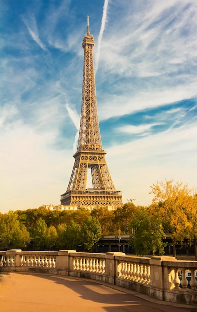 The famous Eiffel Tower Paris France