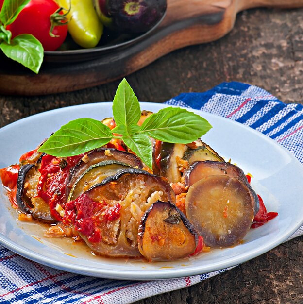 Famous French dish from Provence. Vegetable  Ratatouille.