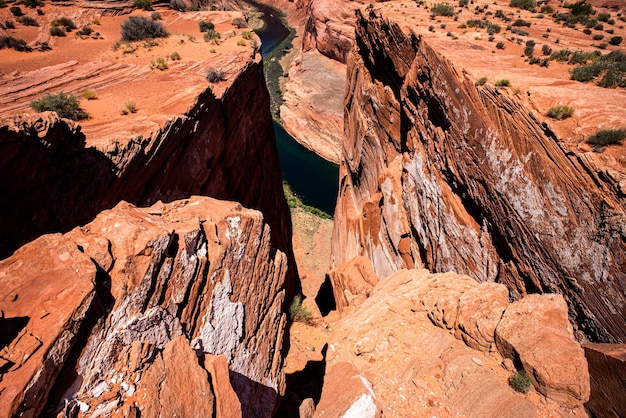 Famous hiking place. Landscape view point. Canyon in Glen Canyon National Recreation Area.