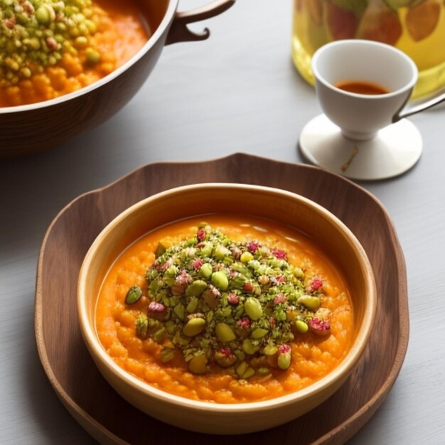 Photo the famous indean sweets gajar ka halwa