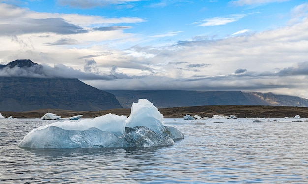 The famous Jokulsarlon Glacier Lagoon in the eastern part of Iceland