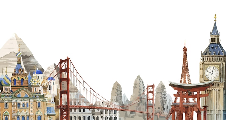 Photo 有名なランドマークの境界 png 透明な背景