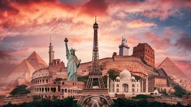 Photo famous monuments of the world