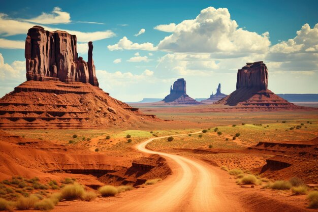 Famous place in the usa landscape of monument valley in arizona