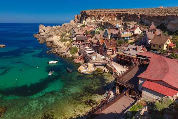 Famous Popeye Village at Anchor Bay, Malta