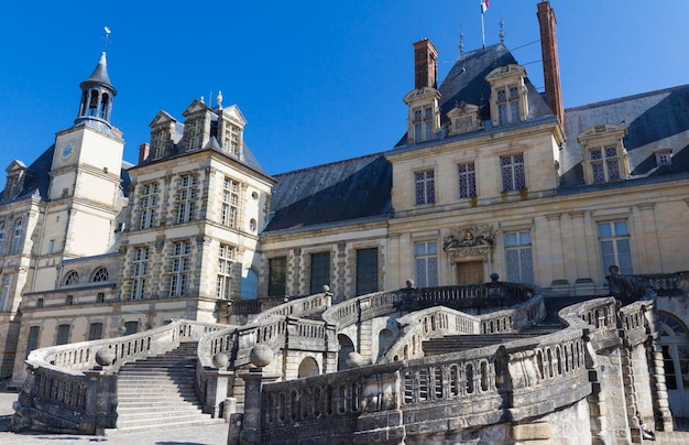 The famous Royal Fontainebleau castle France