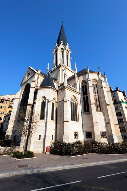 Famous Saint-Georges church in Lyon city, France