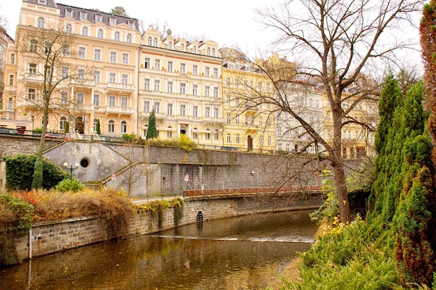 Famous spa resort Karlovy Vary aka Karlsbad