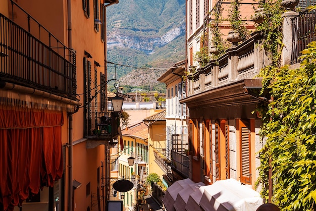 イタリアのコモ湖にあるベラージオの有名な町