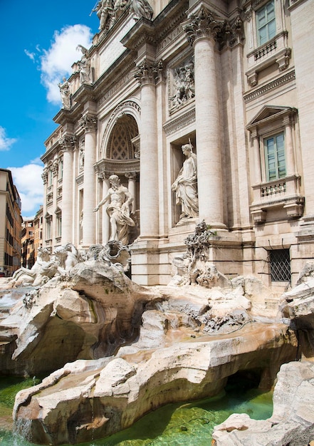 The famous Trevi Fountain in Rome