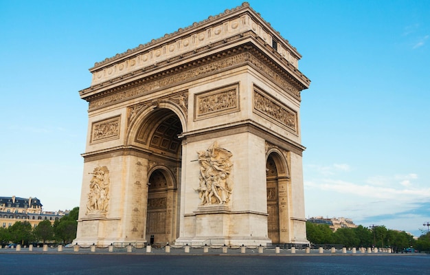 The famous Triumphal Arch Paris France