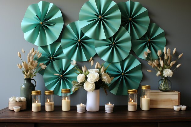 Photo fan garland easy diy party decoration inspirtaion ideas