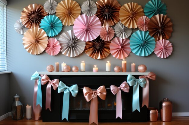 Foto fan garland idee facili per ispirare decorazioni per feste fai-da-te