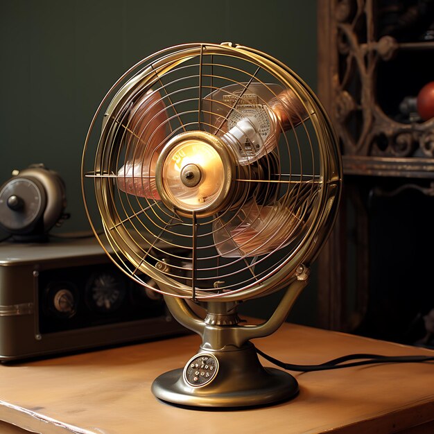 A fan on a table