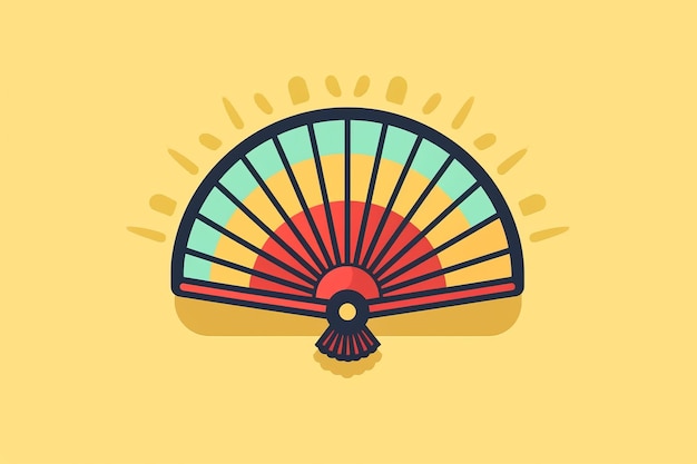 Photo a fan with a yellow background