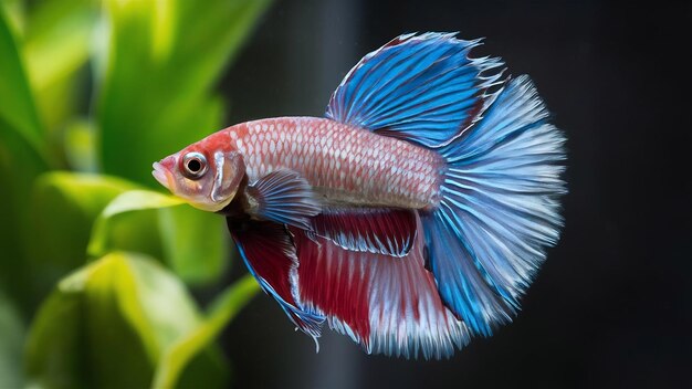 Photo fancy crowntail betta fish