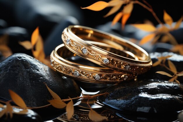 Fancy golden bangle or bracelets for woman