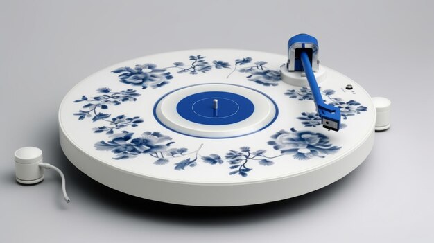 A fancy stylized Turntable in the style of minimalist Fashionable high design Vinyl Record Player