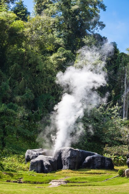 タイ、チェンマイ県の牙温泉