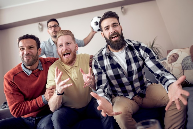 Foto fan della partita di calcio