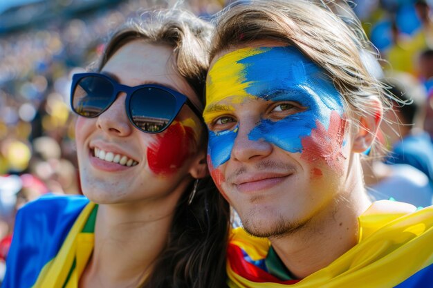 Fans at Stadium During Sporting Event