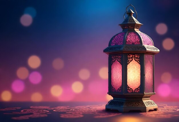 Fantasie-geïnspireerde lantaarn voor het vieren van de Ramadan in een islamitische stijl