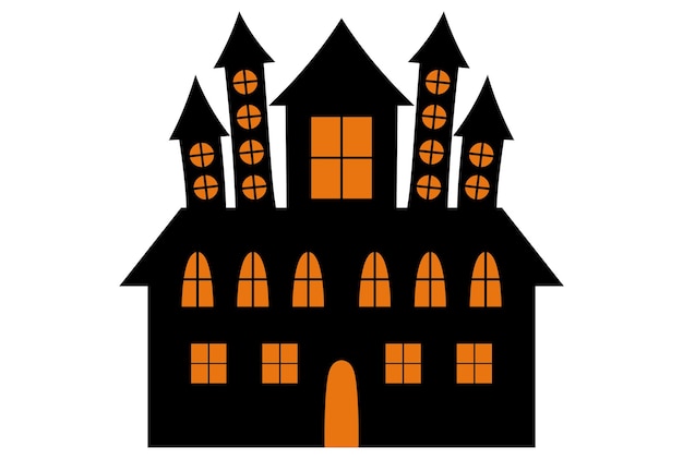 Fantasie Halloween-kasteel gotisch huis seizoensgebonden kunst griezelig illustratiekunstwerk