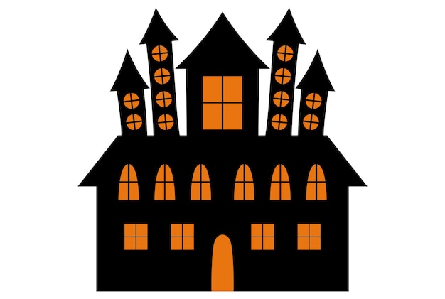 Fantasie Halloween-kasteel gotisch huis seizoensgebonden kunst griezelig illustratiekunstwerk