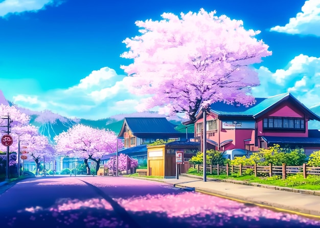 Fantasie in de natuur Ontzagwekkende anime-landschappen