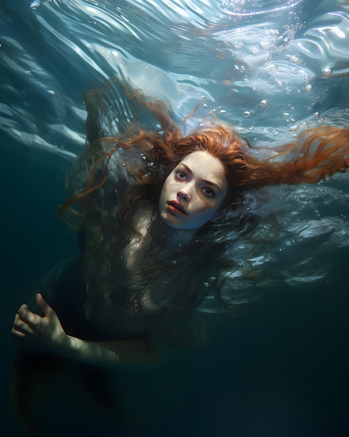 Fantasie onderwater zeemeermin portret