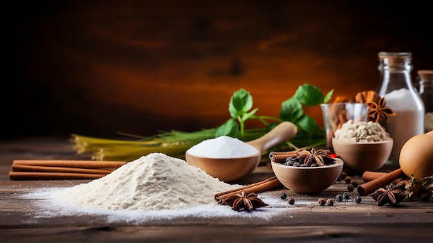 Fantastic Baking Ingredients Background