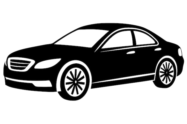 fantastic car vector silhouette illustration isolated on a white background