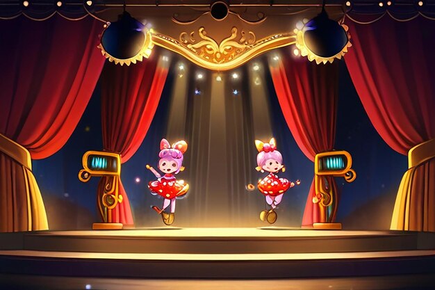 Fantastic Cartoon Stage Enchanting Charm