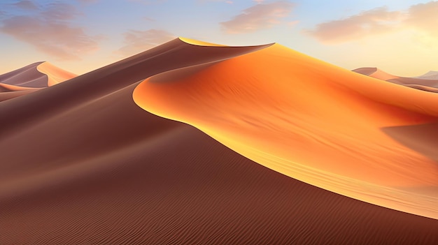 Fantastic dunes in the desert