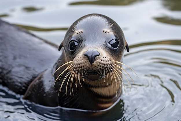 Fantastic face of a young sea lion