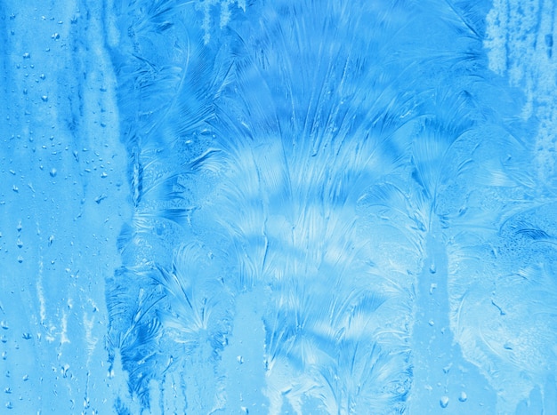 Fantastic frost  on a window glass