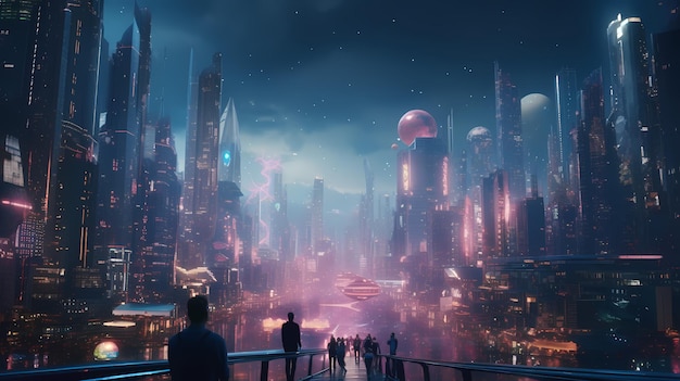 Fantastic futuristic city