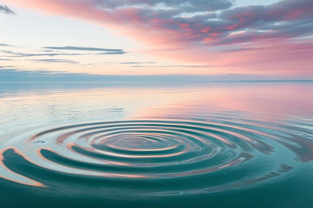 波紋のある素晴らしい海風景