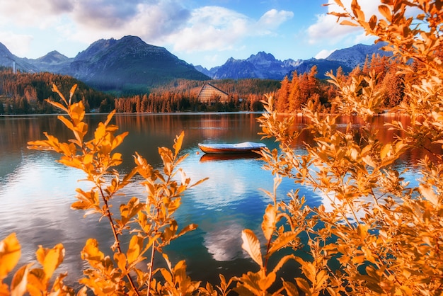 환상적인 Shtrbske Pleso High Tatras. 슬로바키아, 유럽.