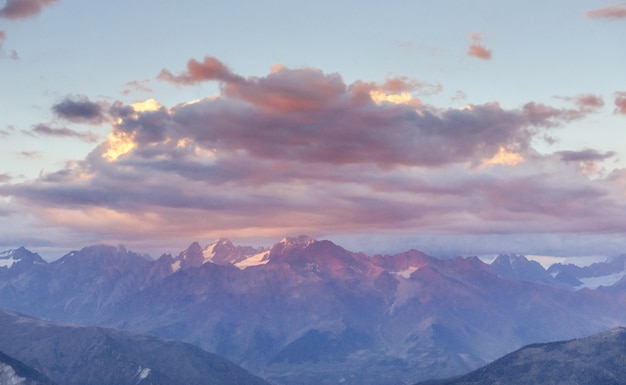 Fantastic snow-capped mountains